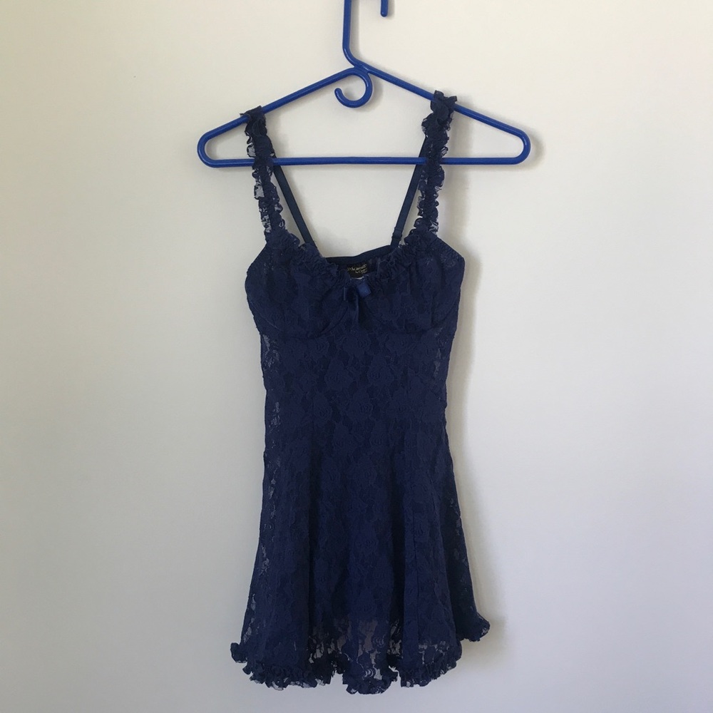 Vintage Blue Lace Lingerie